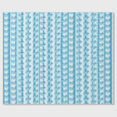 Papier Cadeau Cute Baby Blue Whale Stripes (Plat)