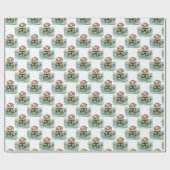 Papier Cadeau Cute Baby Otter Neutral (Plat)