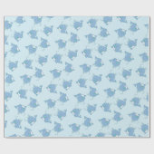 Papier Cadeau Cute baleine Baby shower Kawaii Boy Blue (Plat)