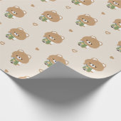 Papier Cadeau Cute Bear Barista (Coin)