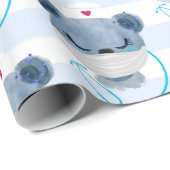 Papier Cadeau Cute Bear Nurse portant un masque protecteur (Coin rond)