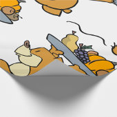 Papier Cadeau Cute Bear transportant une cueillette festive Plat