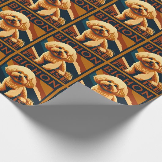 Papier Cadeau Cute Bichon Frise Chien Chien Chien Chien Retro Po (Coin)