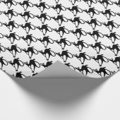 Papier Cadeau Cute Black Cats Halloween Papier à envelopper (Coin)