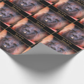 Papier Cadeau Cute Black Llama Visage Animal Personnalisé (Coin)