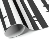 Papier Cadeau Cute black white tree pattern mouse pad drum stick (Coin rond)