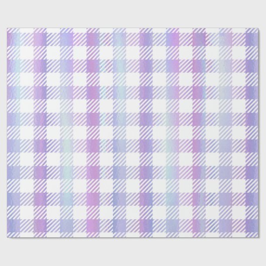 Papier Cadeau Cute bleu bleu Iridescente En vichy Motif (Plat)