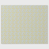 Papier Cadeau Cute Blue And Yellow Banana Fruit Pattern (Plat)