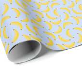 Papier Cadeau Cute Blue And Yellow Banana Fruit Pattern (Coin rond)