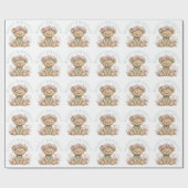 Papier Cadeau Cute Boho Animal Birthday Party (Plat)