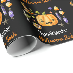 Papier Cadeau Cute Boo Citrouille Spooktacular Halloween Bash No