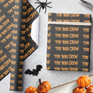 Papier Cadeau Cute Boo Crew Spooktacular Citrouille Halloween Pa