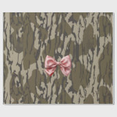 Papier Cadeau Cute Bottomland Camo esthétique Pink Ribbon Bow (Plat)