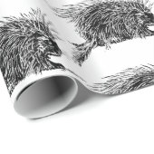 Papier Cadeau Cute Bristly Hedgehog Thunder_Cove (Coin rond)