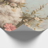 Papier Cadeau Cute Bunny Eggs Flowers Easter  (Coin)