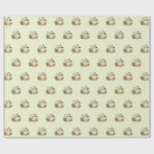 Papier Cadeau Cute Bunny Pattern Wrapping Paper (Plat)
