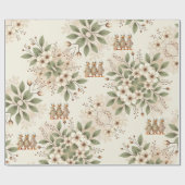 Papier Cadeau Cute Canards Avec Floral (Plat)