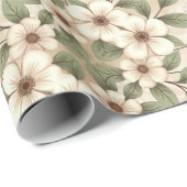 Papier Cadeau Cute Canards Avec Floral (Coin rond)