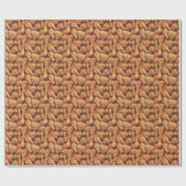 Papier Cadeau Cute carrelé motif de poulet frit (Plat)