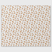 Papier Cadeau cute cartoon pet dog corgis pattern (Plat)