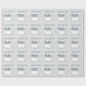 Papier Cadeau Cute chat avec poisson Prix (Plat)