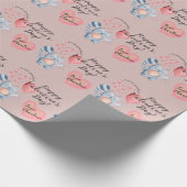 Papier Cadeau Cute Chat et Balloon Saint Valentin (Coin)