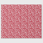 Papier Cadeau Cute chat rouge et blanc (Plat)