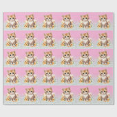 Papier Cadeau Cute chaton (Plat)