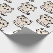 Papier Cadeau Cute chaton floral (Coin)