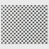 Papier Cadeau Cute chats blancs noirs motifs (Plat)