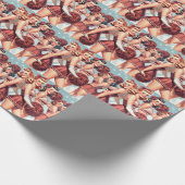 Papier Cadeau Cute Chevrons Vintages (Coin)