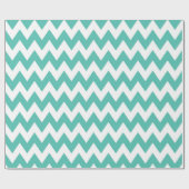 Papier Cadeau Cute Chic Turquoise Turquoise Chevron Zigzag Impri (Plat)