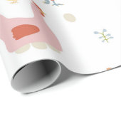 Papier Cadeau Cute Chickens Hens and Baby Chicks (Coin rond)