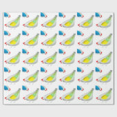 Papier Cadeau Cute chickens watercolor art (Plat)