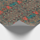 Papier Cadeau Cute Chihuahua Dog Art Turquoise Abstrait (Coin)