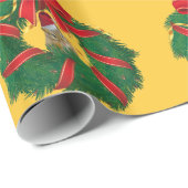 Papier Cadeau Cute Chipmunk couronne de Noël (Coin rond)