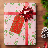 Papier Cadeau Cute Christmas Candy Canes Xmas Holiday