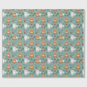 Papier Cadeau Cute Christmas Cats Holiday Wrapping Paper (Plat)