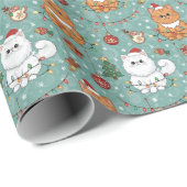 Papier Cadeau Cute Christmas Cats Holiday Wrapping Paper (Coin rond)