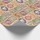 Papier Cadeau Cute Christmas coquette axolotl wrapping paper  (Coin)