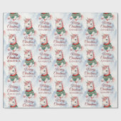 Papier Cadeau Cute Christmas Unicorn (Plat)
