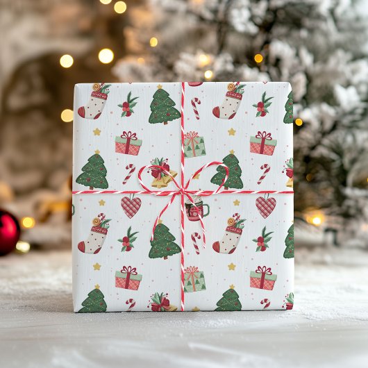 Papier Cadeau Cute Christmas Wrapping Paper 