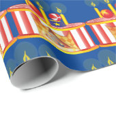 Papier Cadeau Cute Circus Ball Podium Cake (Coin rond)