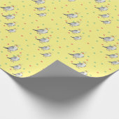 Papier Cadeau Cute Cockatiel Aquarelle Parrot. (Coin)