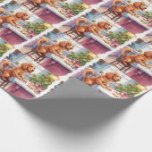 Papier Cadeau Cute Cocker Spaniel Gingerbread Baking Christmas (Coin)