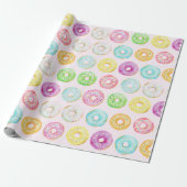 Papier Cadeau Cute Coloré Moderne Donut Thème (Déroulé)