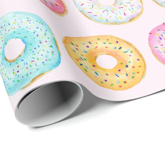 Papier Cadeau Cute Coloré Moderne Donut Thème (Coin rond)