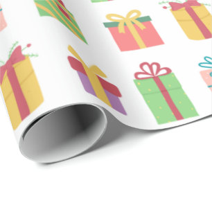 Papier Cadeau Cute Colorful Cadeaux Boxes Motif