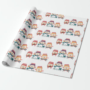 Papier Cadeau Cute confiture session dessin animé musicien humou