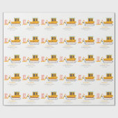 Papier Cadeau Cute Construction Fourche Ascenseur N'Importe Quel (Plat)